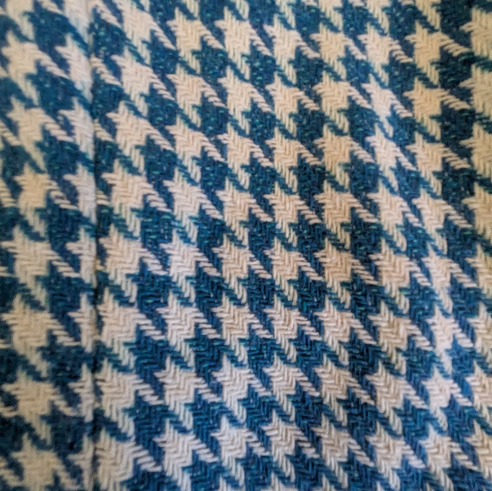 NWT Dolan Anthropologie - Cute Houndstooth Blue Cropped Jacket - Size S - Picture 7 of 7
